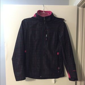 Pink and Black Plaid Jacket